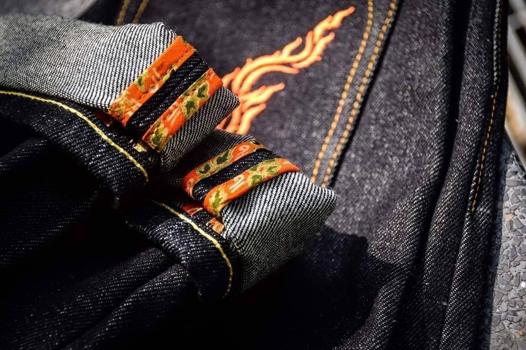 SURIYA DENIM รุ่น "Aroon" อรุณ ปักสีส้ม