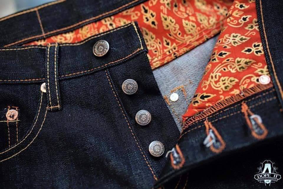 SURIYA DENIM รุ่น "Aroon" อรุณ ปักสีส้ม